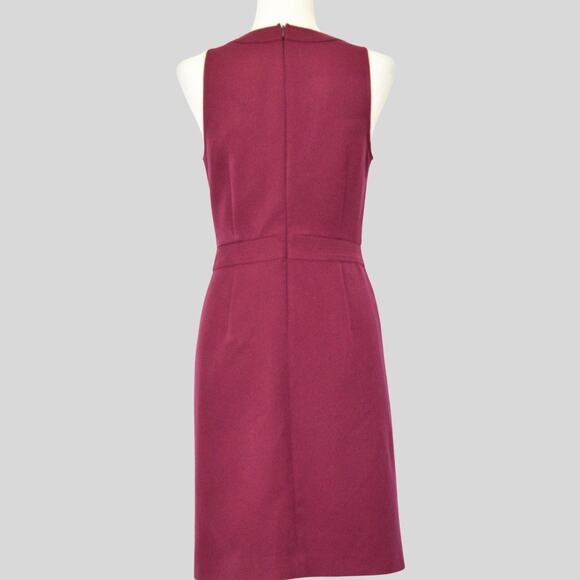 BANANA REPUBLIC Women's Button Accent Burgundy Dress Size 6 - Picture 3 of 8